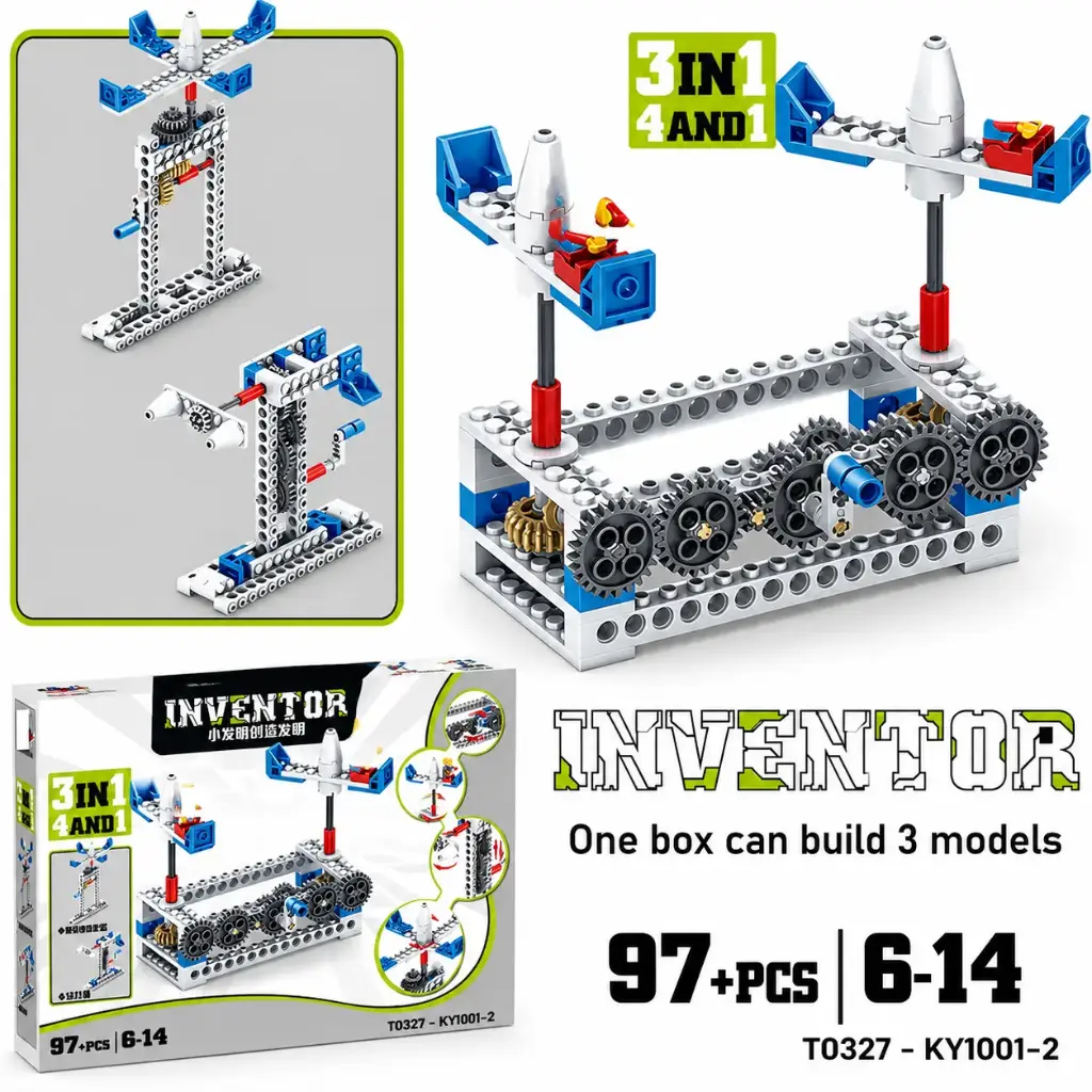 KY1001-2 Inventor Mechanical Kit 3 in one 