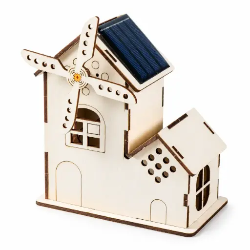 [DIYCWHSSF] DIY Creative Wooden Home STEM Solar Fan