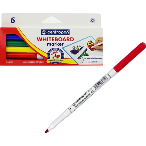 [CWM6] Centropen Whiteboard Marker 2507 6 pcs